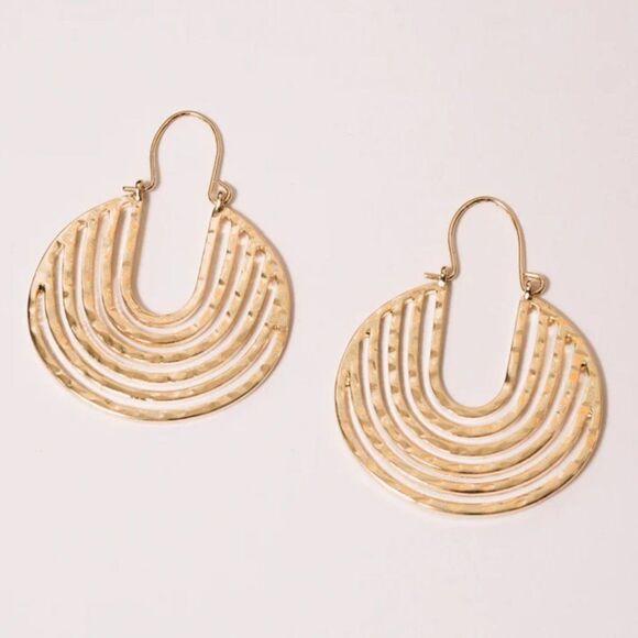 Anthropologie Gold and Silver Geometric Earrings - Picture 6 of 13
